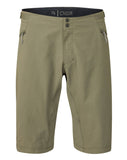 Rab Cinder Crank cycling shorts with adjustable waist, ventilation zips, and pockets, designed for comfort and durability.