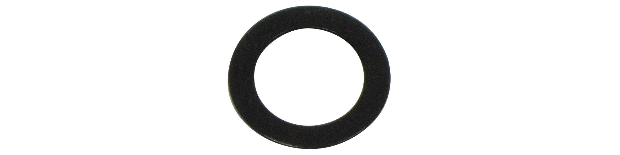 Black Trek Top Fuel rocker link pivot spacer, 2mm x 12mm suspension component with precise design for mountain bike suspension system.