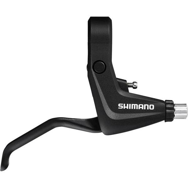 Shimano Alivio BL-T4000 2-finger alloy brake levers for V-brakes, close-up of lightweight cycling component.