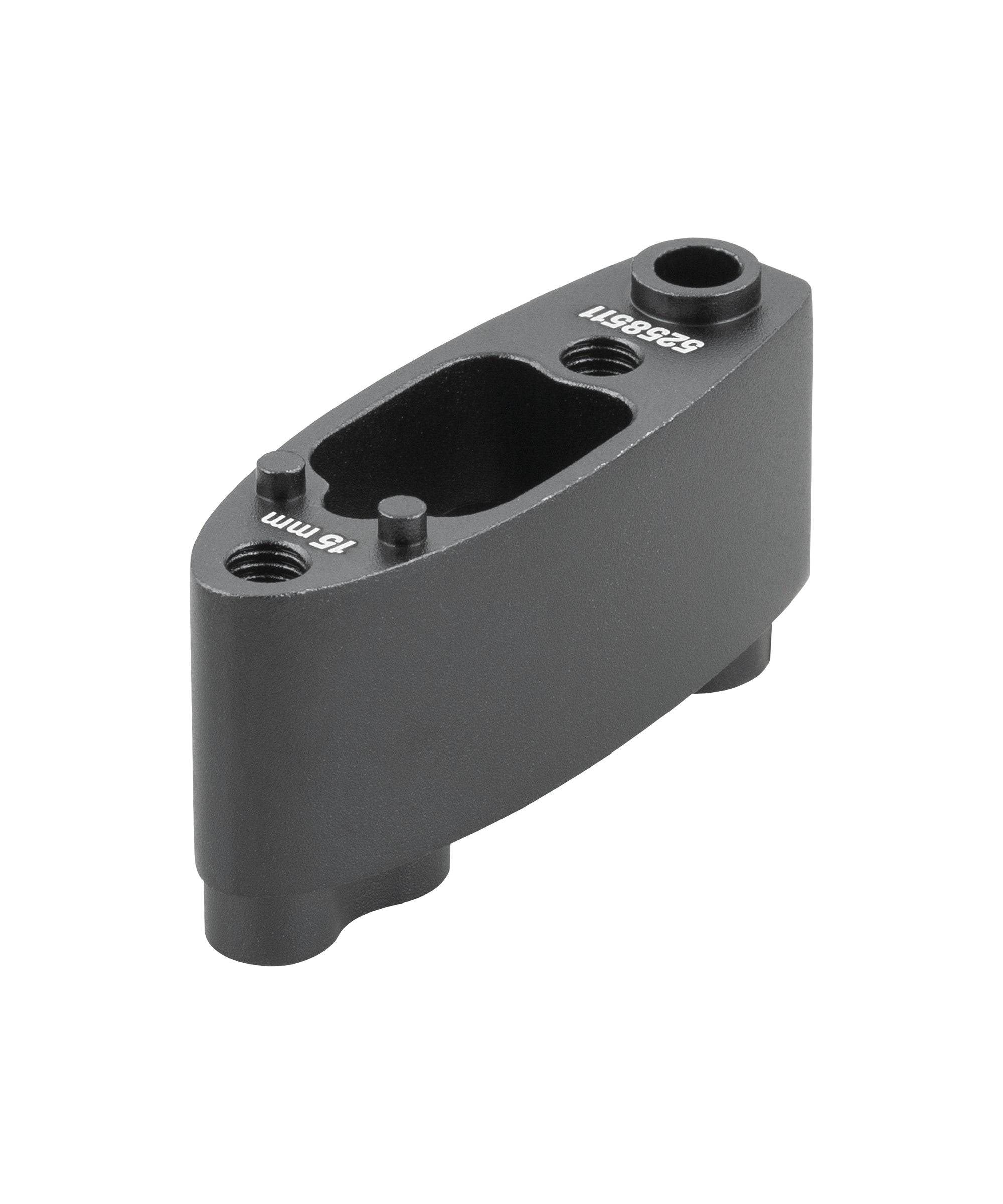 Trek Speed Concept bike component, 15mm base tower spare part, showing metal base tower and attachment area.
