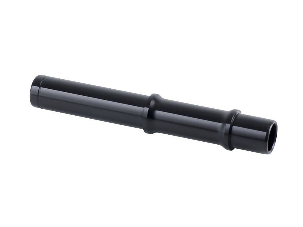 Bontrager DT240 rear axle in black for 135/142mm OLD Affinity Pro hubs, showing the axle with threading and black finish.