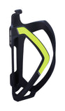BBB FlexCage bike bottle cage with auto-adjust Flex system, securely holding a water bottle on a bicycle frame.