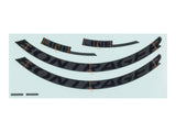 Bontrager Line Elite 30 rim decal set with durable stickers for 29-inch mountain bike rims, showing close-up of decals on rim.