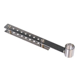 Universal stainless steel rear carrier lamp bracket for bikes, designed by Passport for mounting bike lights securely.