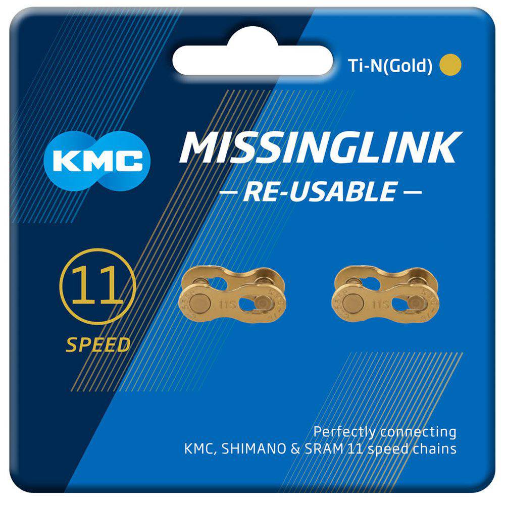 Kmc Missinglinks 11R Ti-N Gold 2 Pr (Re-Useable) Spares & Accessories | Swinnerton Cycles