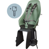 Urban Iki Rear Seat TA-KE carrier mount for kids bike, featuring Click & Go system, shown attached to a bicycle.