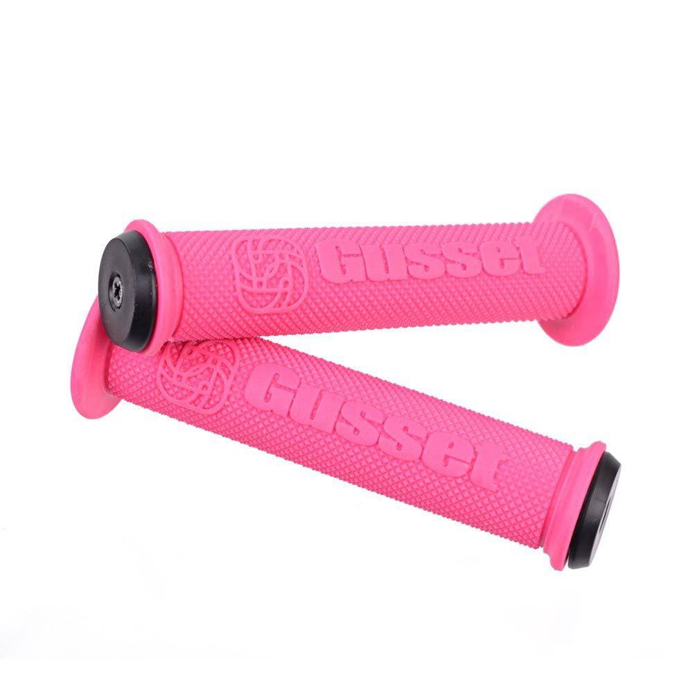 Gusset Components File Grips with wire-on grooves and expanding end plugs for precise control in bike assembly and maintenance.