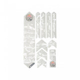 All Mountain Style Red Bull Hardline protection kit with frame guard and stickers for mountain bike accessories.