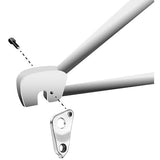 M Part gear hanger for Specialized bikes, durable frame protection component, shown attached to bike frame in a close-up image.