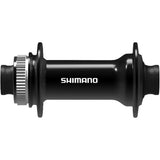 Shimano HB-TC500-15-B front hub with center lock mount for Boost 110x15mm axle, bicycle wheel component.
