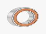 Silver Bontrager LLH replacement hub bearing for bike hubs, showing the sleek metal finish and compact design.