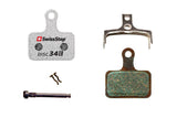 SwissStop Disc 34 brake pads for Shimano road disc brakes, compatible with Dura Ace, Ultegra, and 105 components.
