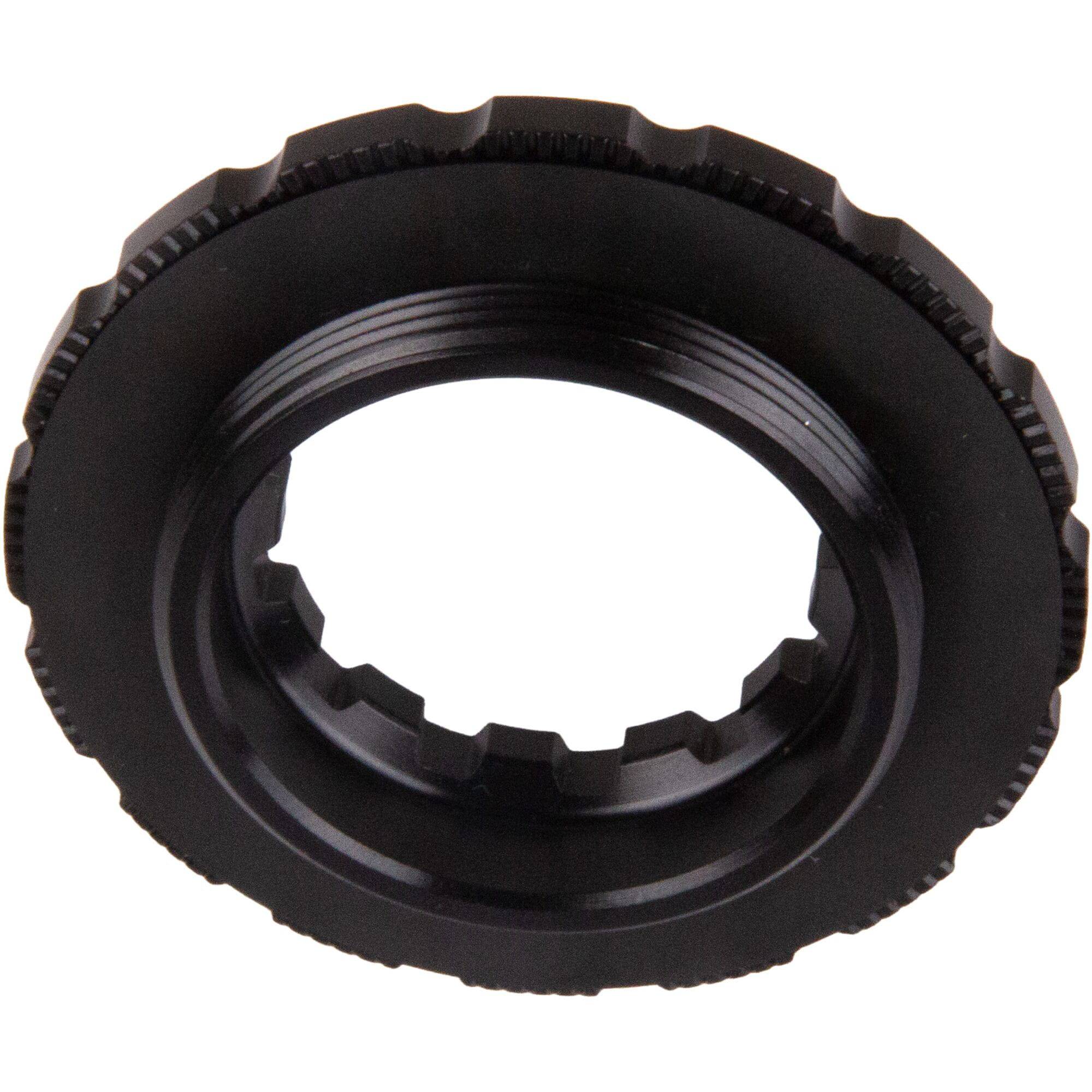 DT Swiss Dual-Spline Universal Centre-Lock lockring for bike hub components, shown in a close-up image.