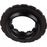 DT Swiss Dual-Spline Universal Centre-Lock lockring for bike hub components, shown in a close-up image.