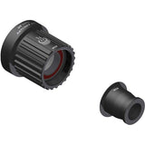 DT Swiss Ratchet EXP freehub conversion kit for Shimano Micro Spline road bikes, shown with components and 12mm axle.