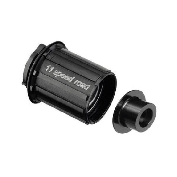 DT Swiss pawl freehub conversion kit for SRAM XDR 142/12mm hub upgrade, showing components and hub interface.