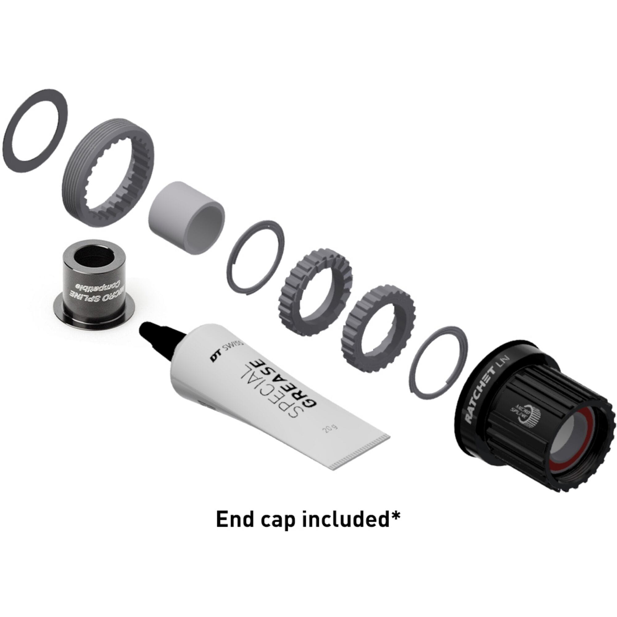 DT Swiss Hub Spares - Ratchet LN conversion kit for 3-Pawl hubs, MTB, 18-tooth, SRAM XD Hybrid Steel