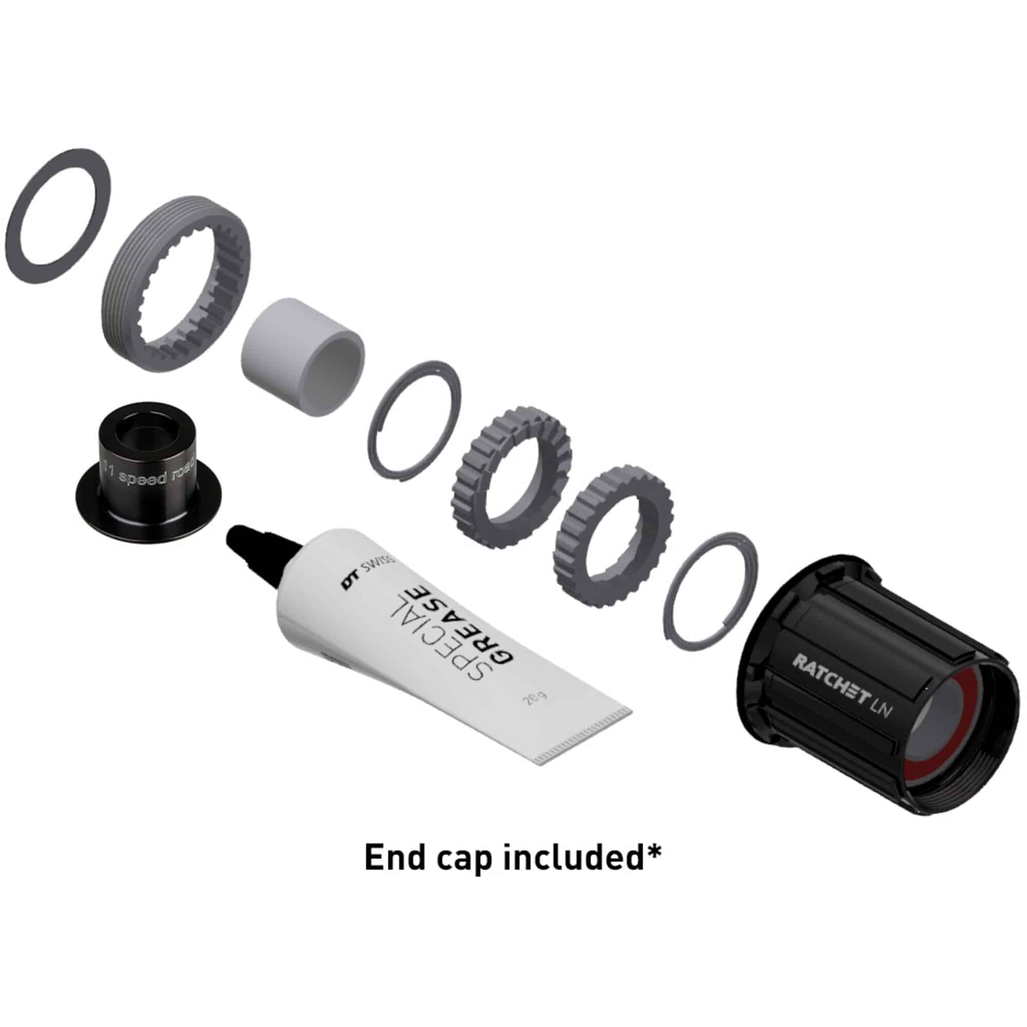 DT Swiss Hub Spares - Ratchet LN conversion kit for 3-Pawl hubs, MTB, 18-tooth, SRAM XD Hybrid Steel