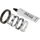 DT Swiss 90 Tooth DEG DF upgrade kit for ratchet hubs, featuring adjustable float suspension, shown in the image.