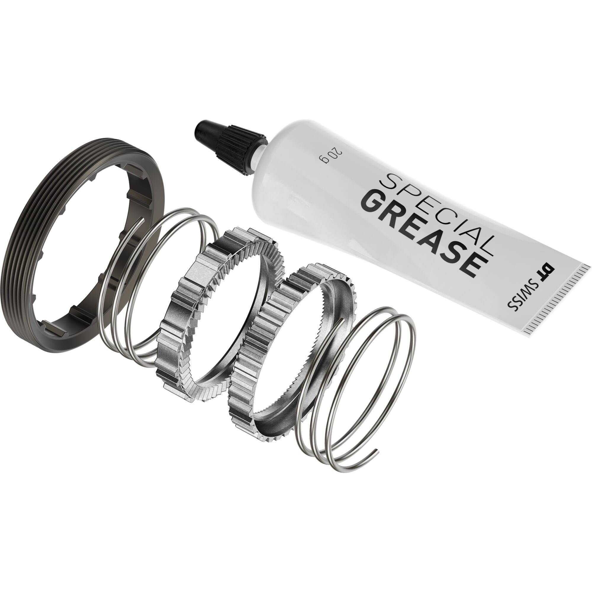 DT Swiss 60-tooth hybrid upgrade kit for EAPC compliant ratchet hubs, components for mountain bike wheel hubs.