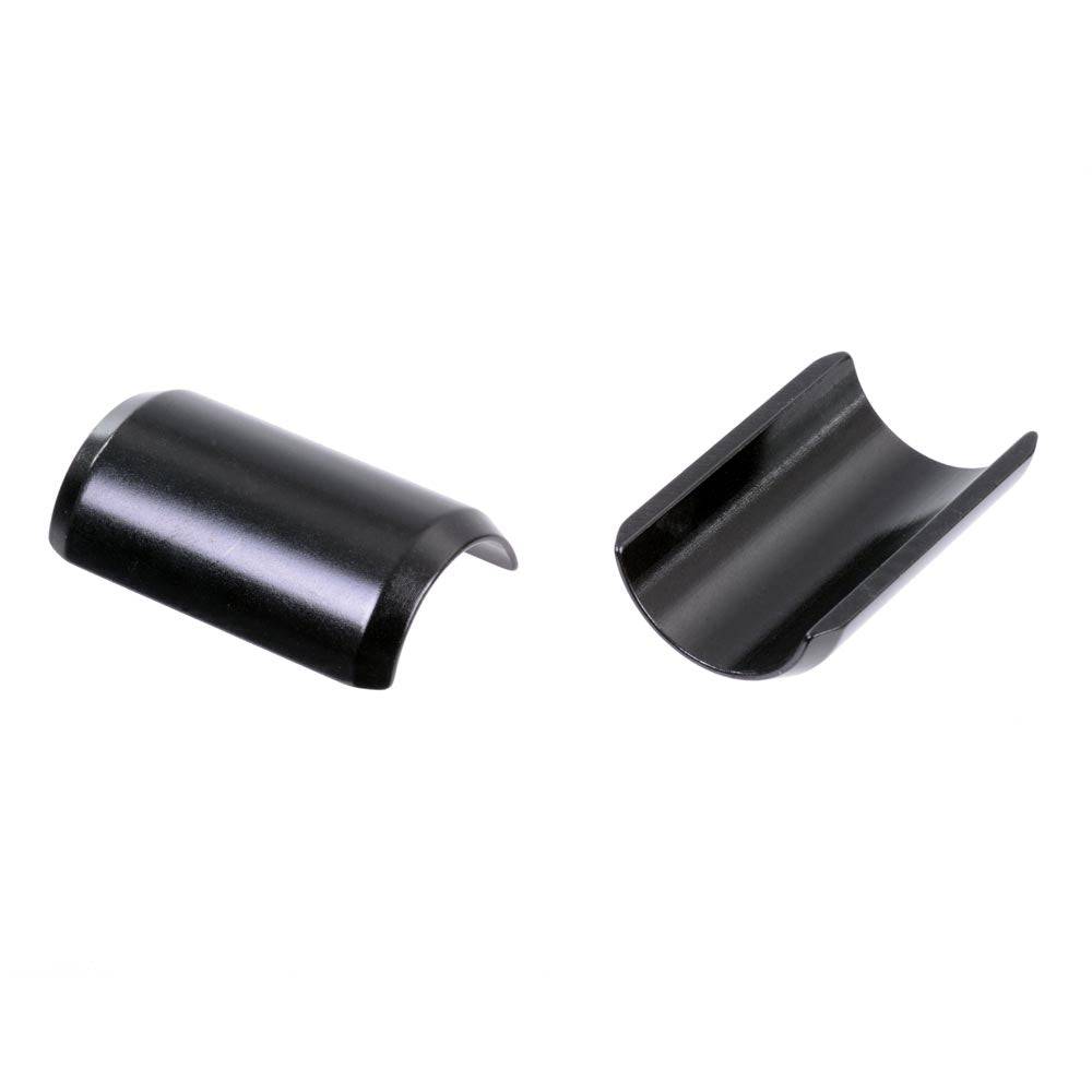 Gusset Components handlebar shim for BMX, MTB, and road bikes, showing a close-up of the black spacer in a bike component image.