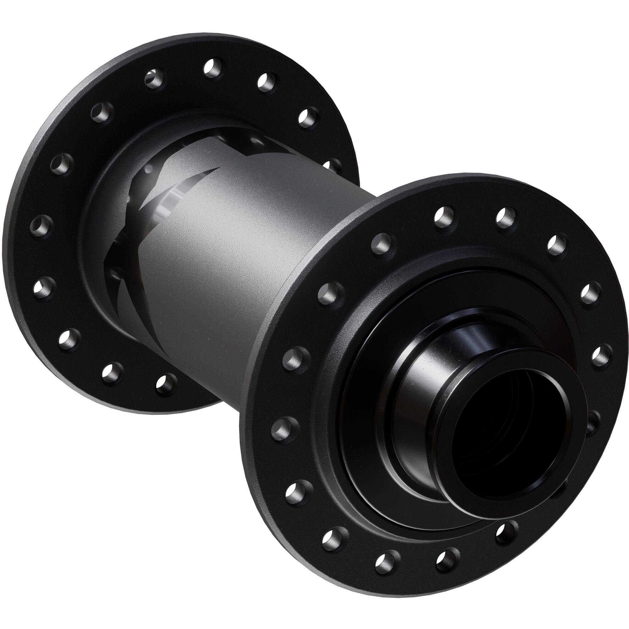Shimano XTR HB-M9210 front MTB hub with Center Lock disc rotor, 110x15mm axle, black finish, for mountain bike components.