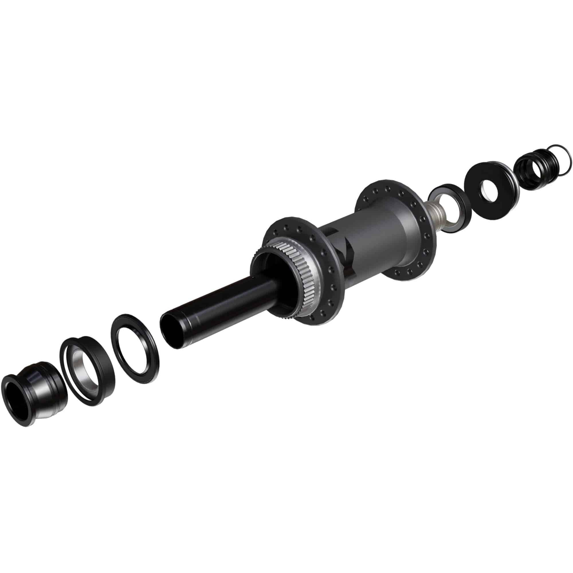 Shimano XTR HB-M9210 front hub with center lock disc rotor, 110x15mm MTB hub for mountain biking components.