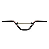 Renthal Moto BMX race handlebar with X brace for precise control, shown with its sturdy design and ergonomic grip details.