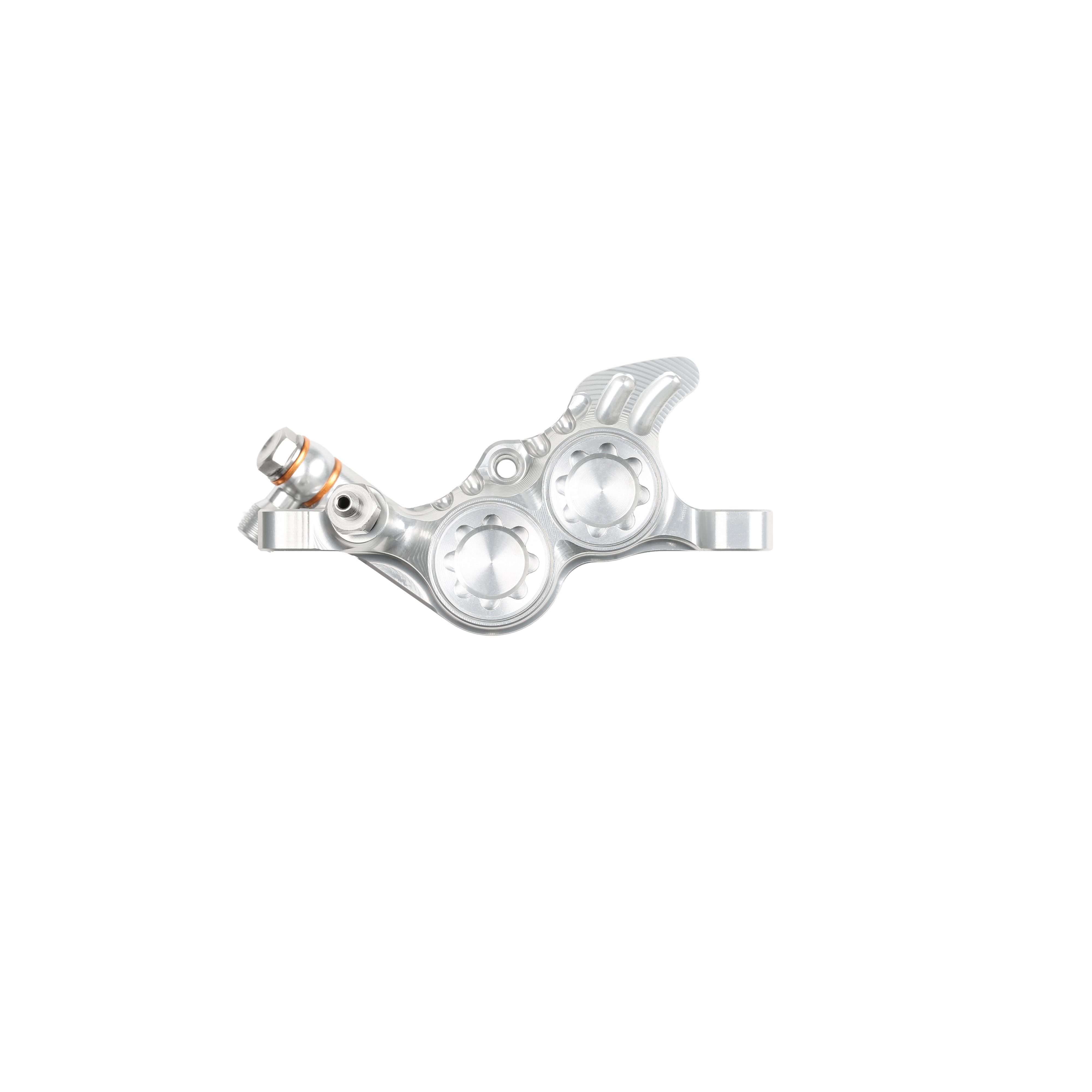 Hope GR4 complete caliper brake assembly for disc bikes, showing the silver and black components with mounting hardware.