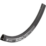 Black DT Swiss RR 521 DB SBWT 32mm semi-aero disc brake rim with Presta-drilled holes, lightweight bicycle wheel component