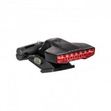 Topeak Taillux 25 rear bike light with Duo Fixer system, USB rechargeable, black, mounted on bike.