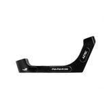 Aztec post mount to flatmount brake adapter for 160mm rotor, designed for bike frame components, black finish, precise fitting