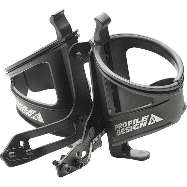 Profile Design RML rear mount two bottle system with adjustable angles and storage slots for bike accessories.