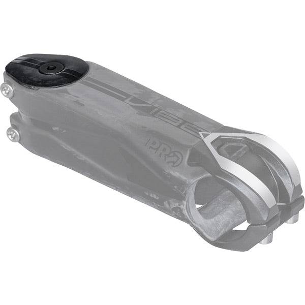 PRO VIBE Carbon Topcap 1-1/8 inch for aerodynamic PRO VIBE stem upgrade, showcasing sleek carbon design and secure fit.