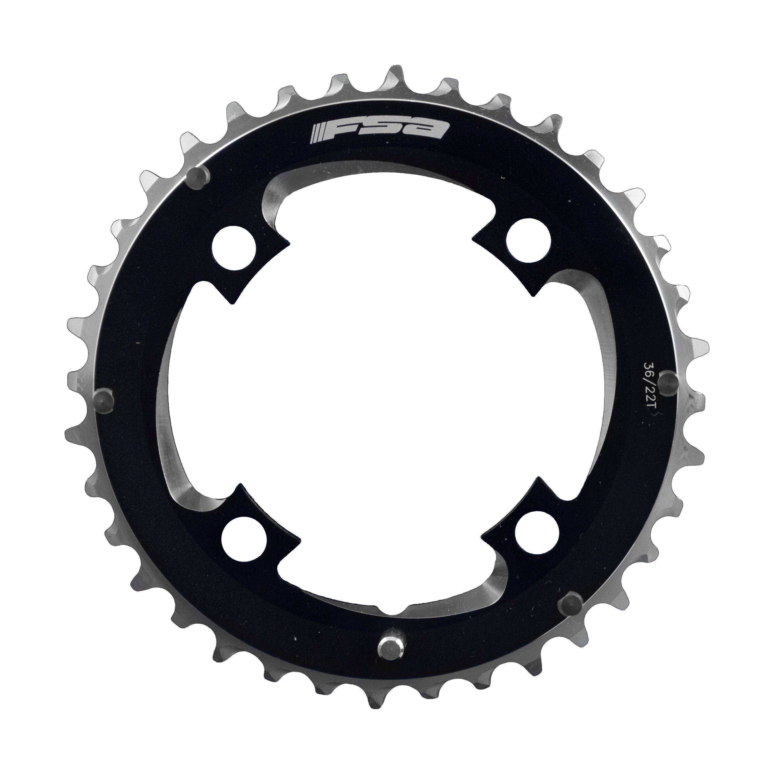 FSA Afterburner Modular MTB Chainring (2x11, 96x36T, Black, 4h) | Swinnerton Cycles