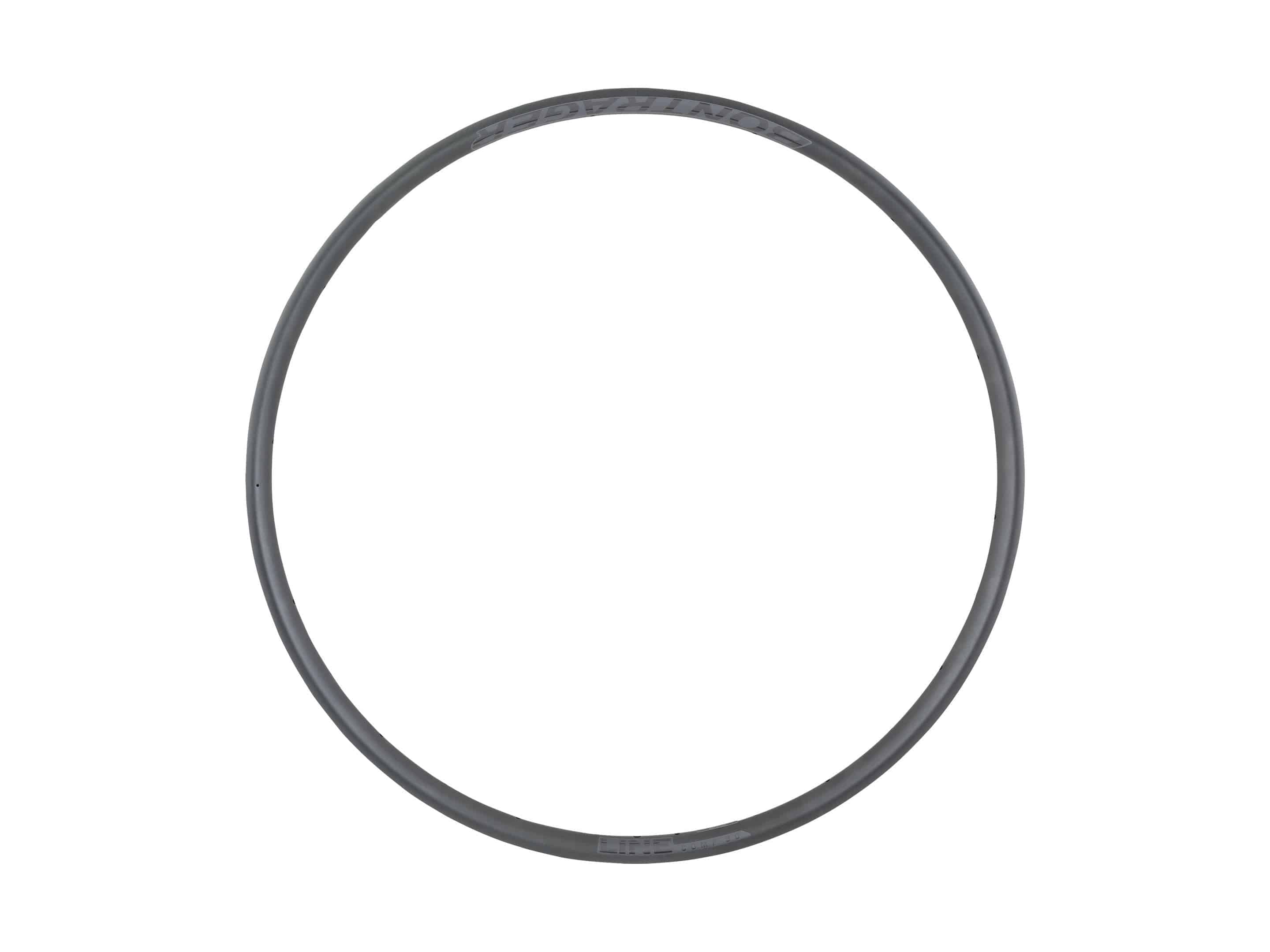 Bontrager Line Comp 30 TLR 29-inch MTB rim in black with 28 holes, tubeless-ready for front or rear wheel.