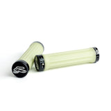 Renthal Traction MTB grips with CNC locking collars, featuring textured surface for improved bike control and comfort.