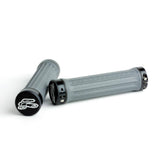 Renthal Traction MTB grips with CNC locking collars, providing secure, comfortable control for mountain biking.