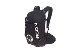 Ergon BA3 adjustable enduro and all-mountain panniers with hydration compartment mounted on mountain bike.