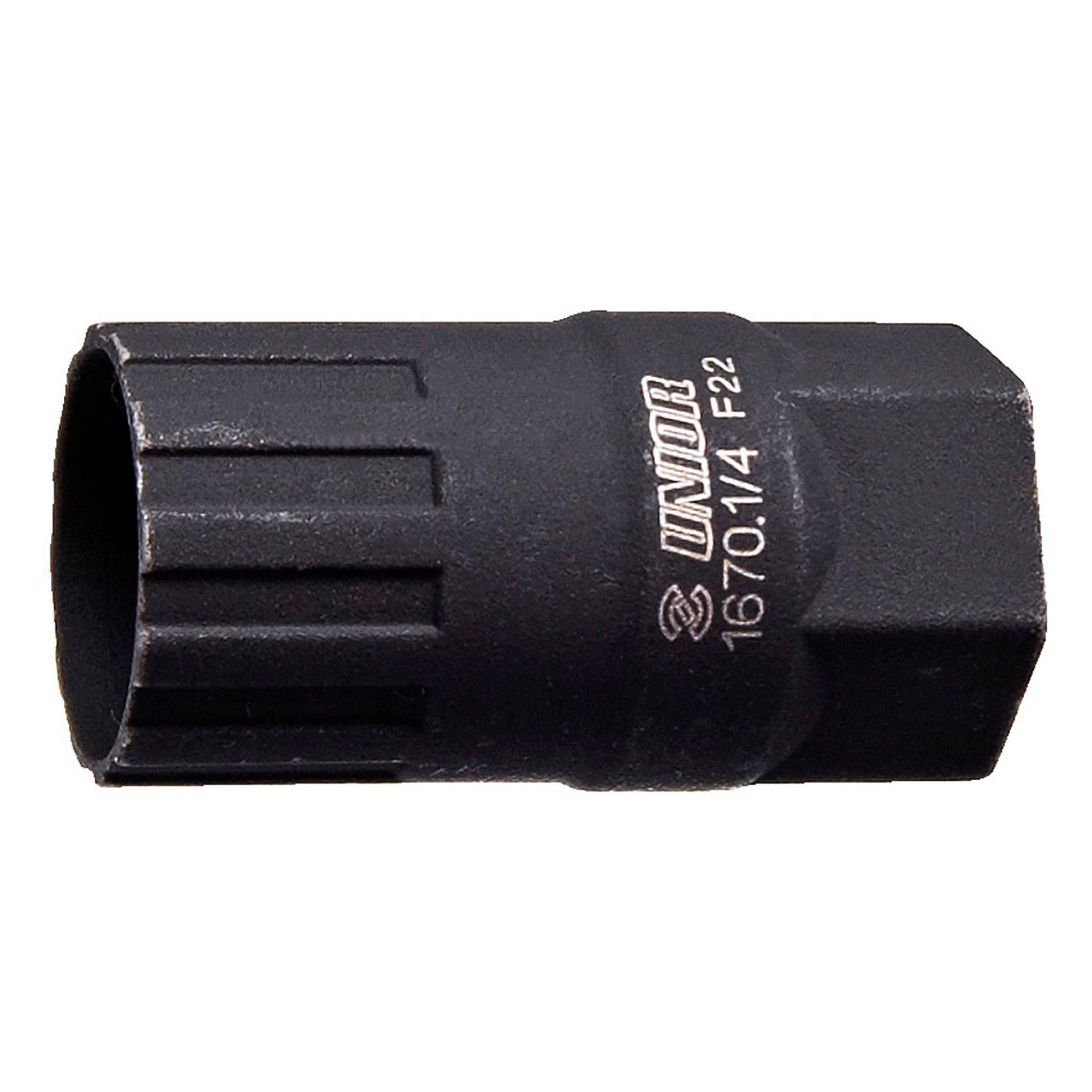 UNIOR freewheel removal tool for Shimano, SRAM, Sachs Aris, and Sun Race bikes, workshop tool for bike maintenance and repairs.