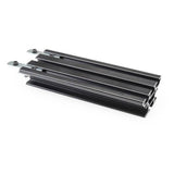 Park Tool PRS-22EXT repair stand extension for longer wheelbase bikes, workshop tool, USA made, shown attached to bike frame.