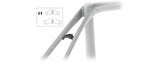 Trek black disc brake bike seatstay fender adapter kit for road bikes, showing the compact metal component with mounting points.