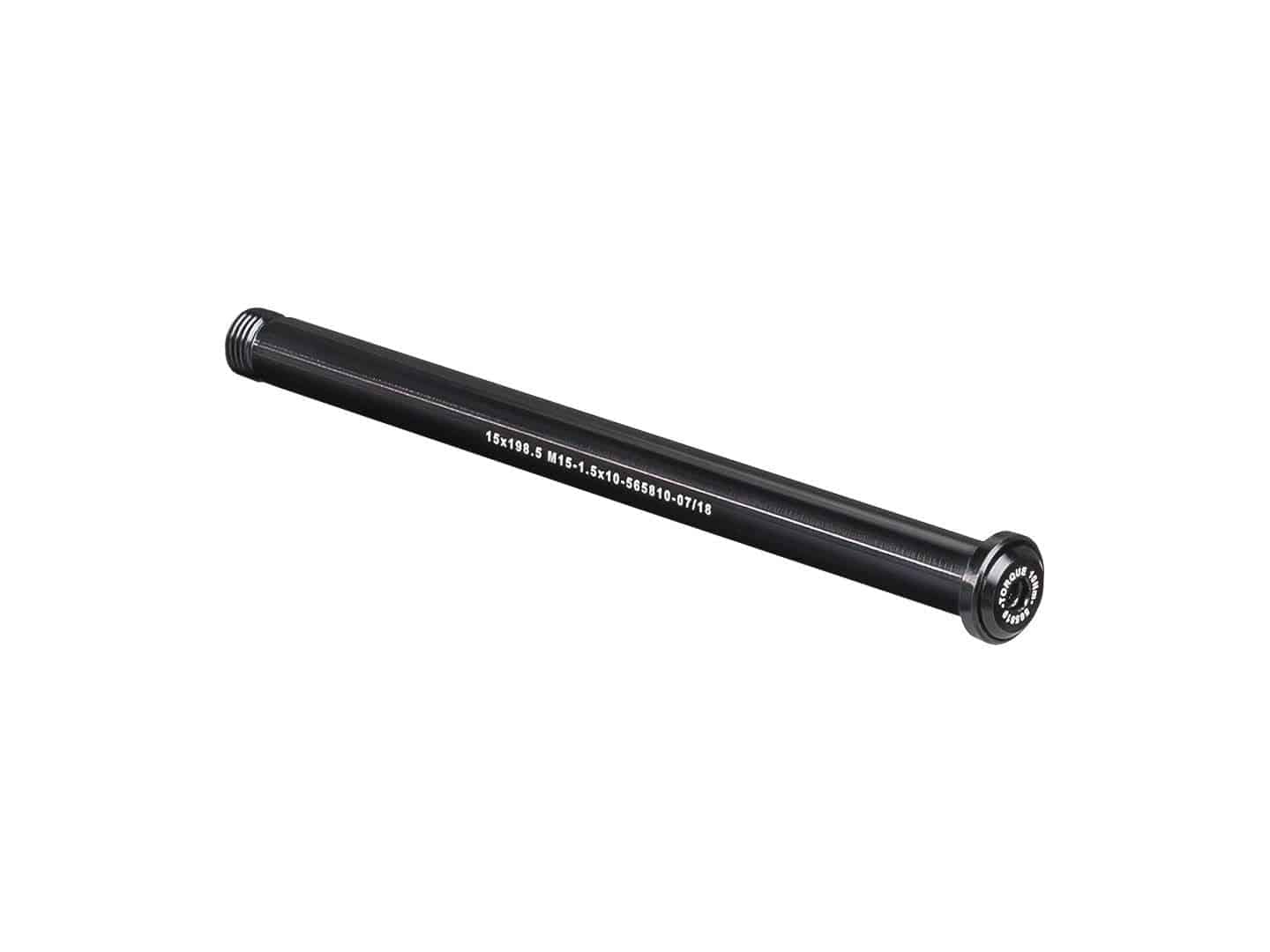 Bontrager Switch Lever Front Thru-Axle in black with 6mm hex compatibility, 198mm length, for bike components.