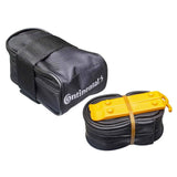 Continental MTB saddle bag with 29-inch Presta valve tube, 42mm valve, and two tyre levers in black.