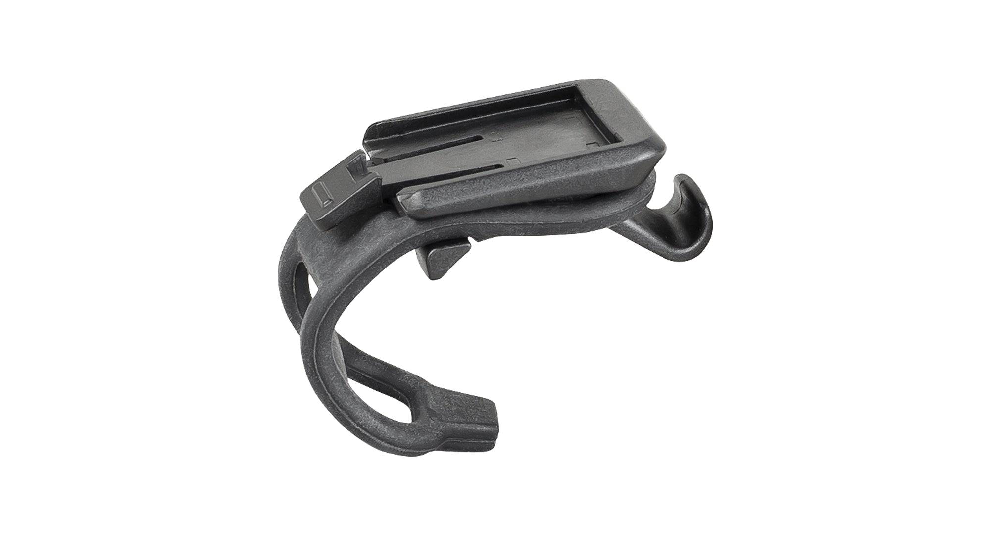 Bontrager Trip Universal Handlebar Mount for cycling computers, black accessory attached to bike handlebar.
