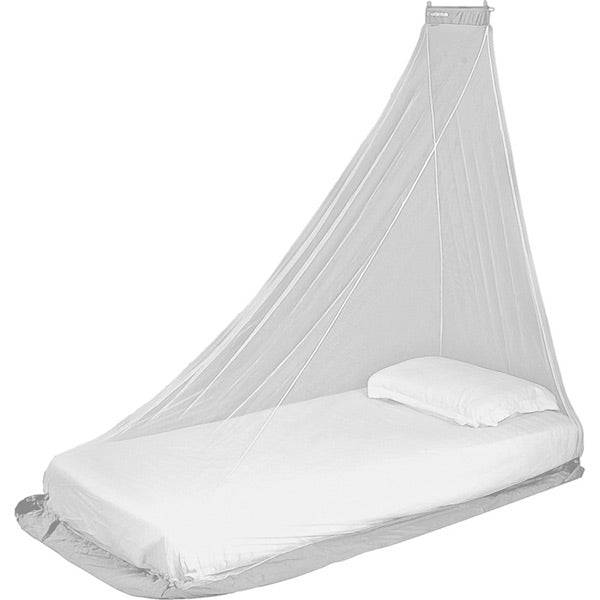 Lifesystems MicroNet single mosquito net with QuickHang system and EX8 treatment, designed for outdoor camping and travel protection.