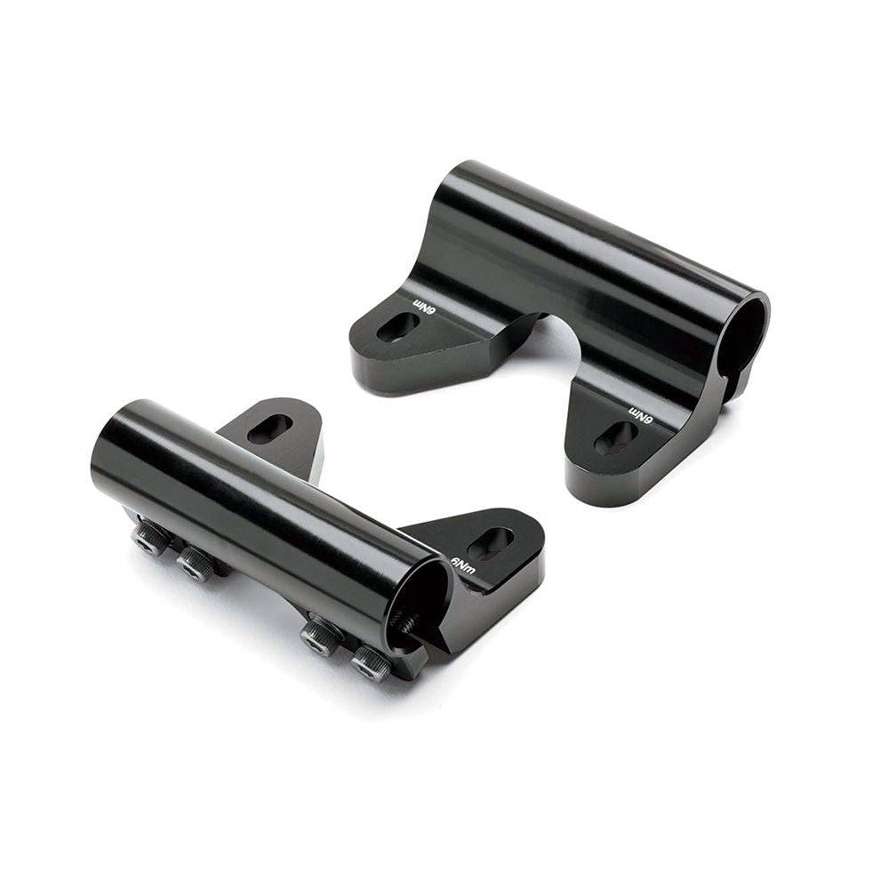 Benno Bikes Rail Clamp Set Plus for Boost E 2020+ bike accessories, showing the clamp components and mounting hardware.