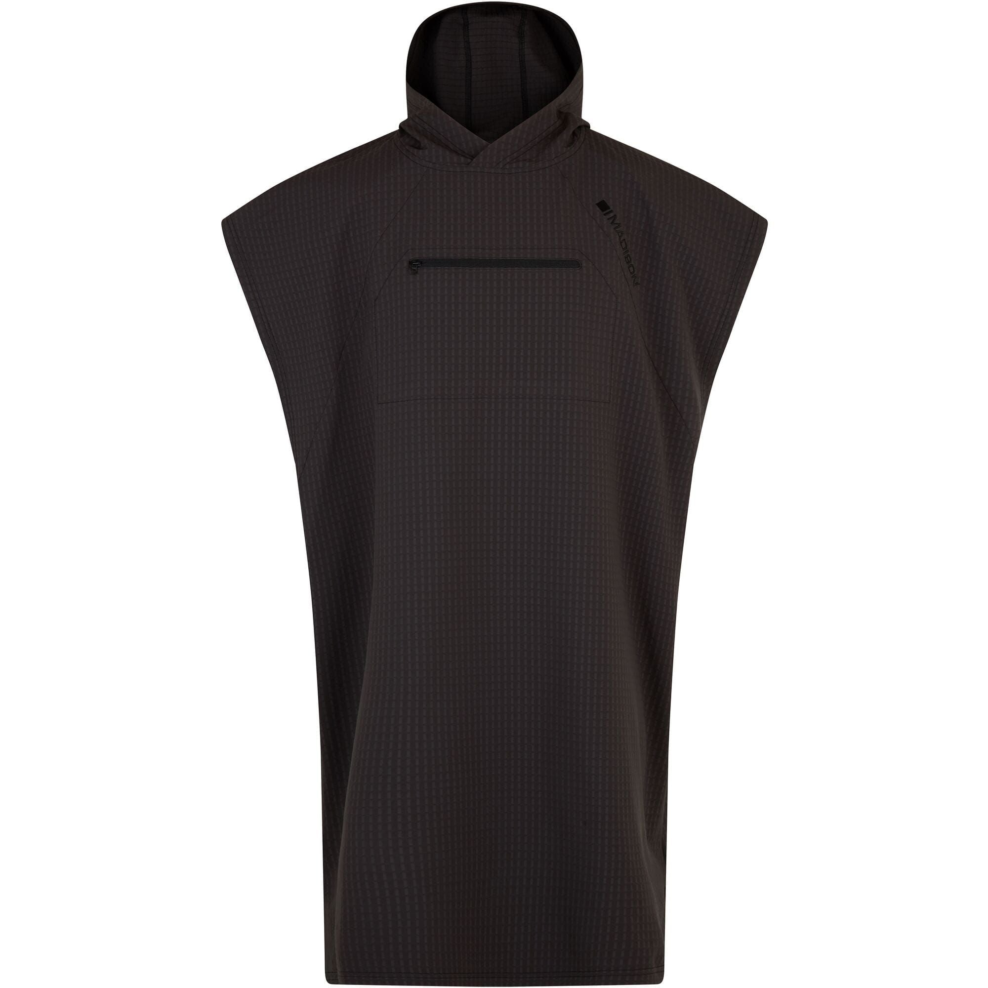 Madison DTE Men's Dirty Habit thermal changing robe in black, XS-XL outdoor clothing, made for easy changing and warmth.