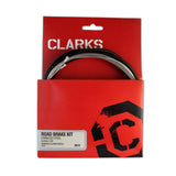 Clarks Universal S/S brake cable kit with black outer casing for MTB, hybrid, and road bikes, front and rear brake cables.
