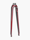 Trek Emonda SL 700C road bike forks, lightweight components for precise steering and smooth control.